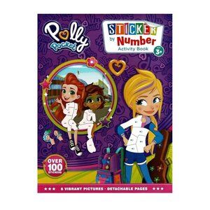 Polly Pocket - Sticker by Number Activity Book Over 100 Stickers - NEW